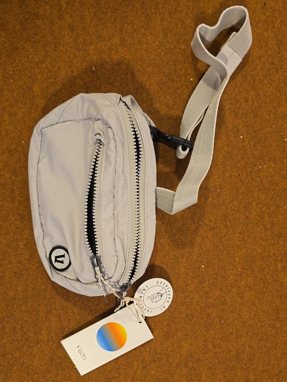 Vuori Light Gray Men's Sling Belt Bag